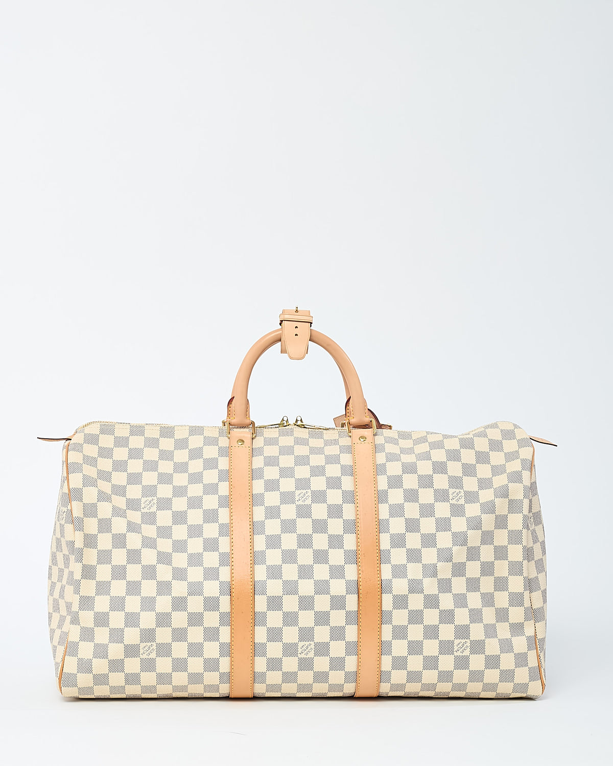 Louis Vuitton Damier Azur Coated Canvas Keepall 50 Bag