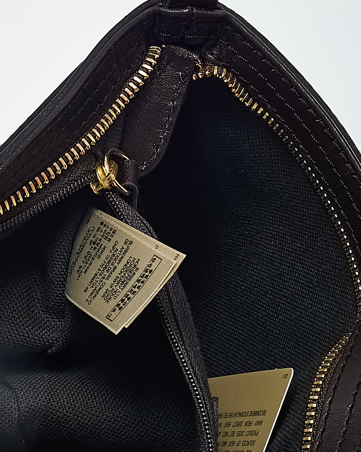Burberry Brown Leather and Beige Haymarket Check Coated Canvas Smithfield Crossbody Bag