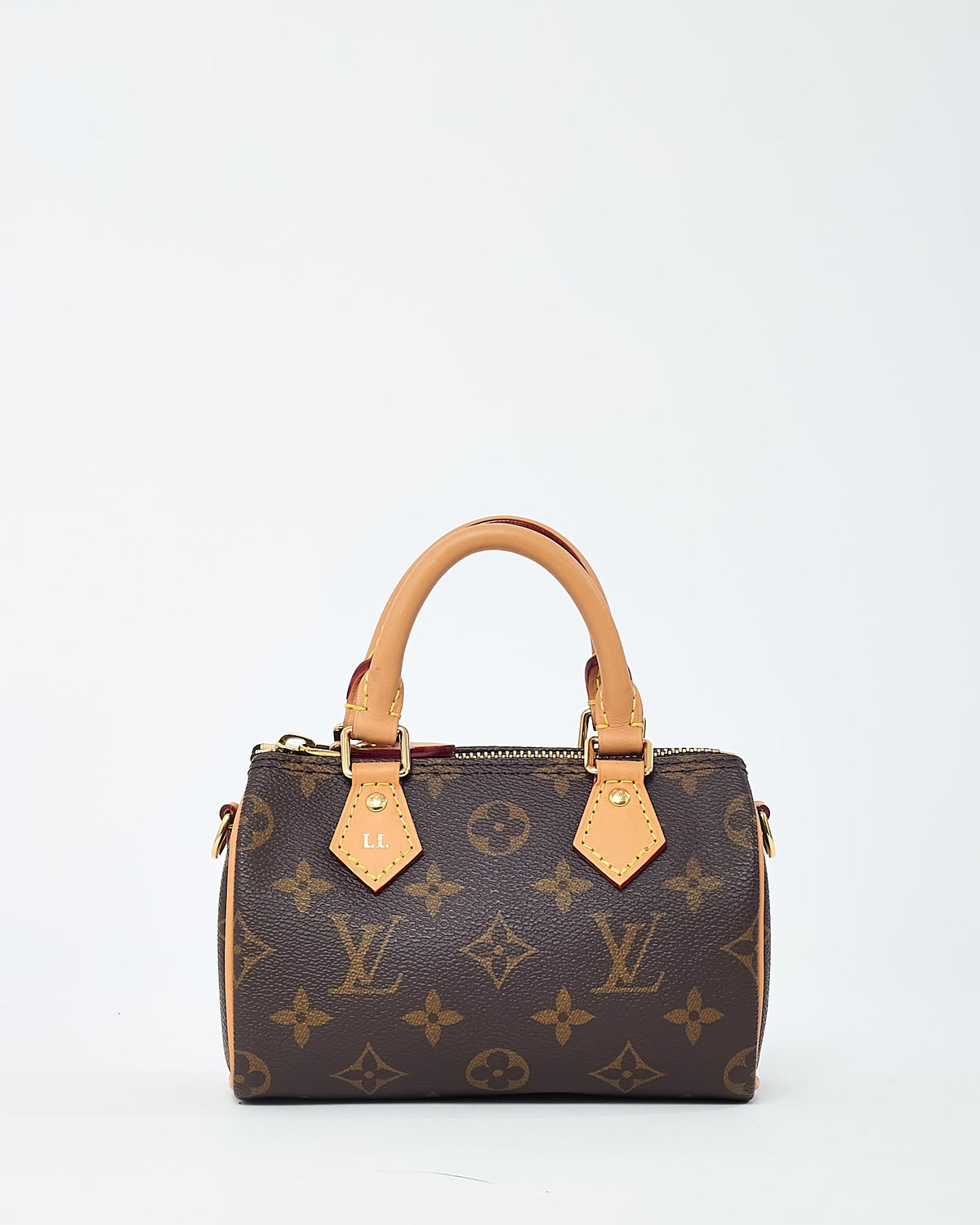 Louis Vuitton Monogram Canvas Speedy Nano Speedy Bandoulière with Initials