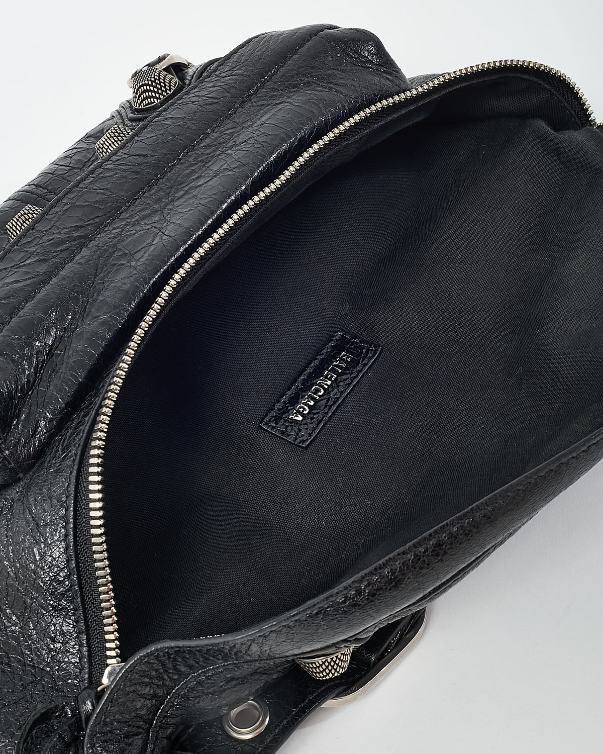 Balenciaga Black Arena Leather Medium Cagole Belt Bag