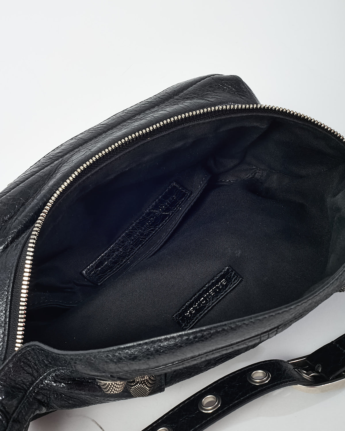 Balenciaga Black Arena Leather Medium Cagole Belt Bag