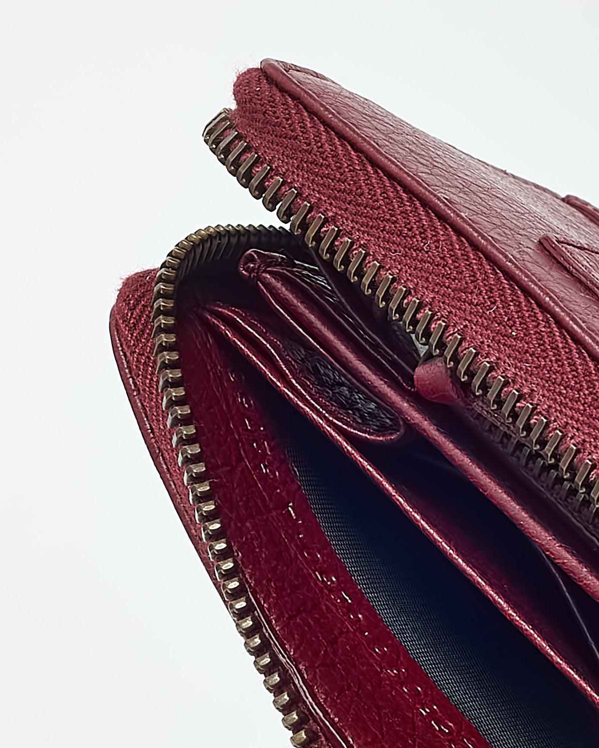 Balenciaga Burgundy (Brick) Arena Leather Classic Continental Zip Around Wallet