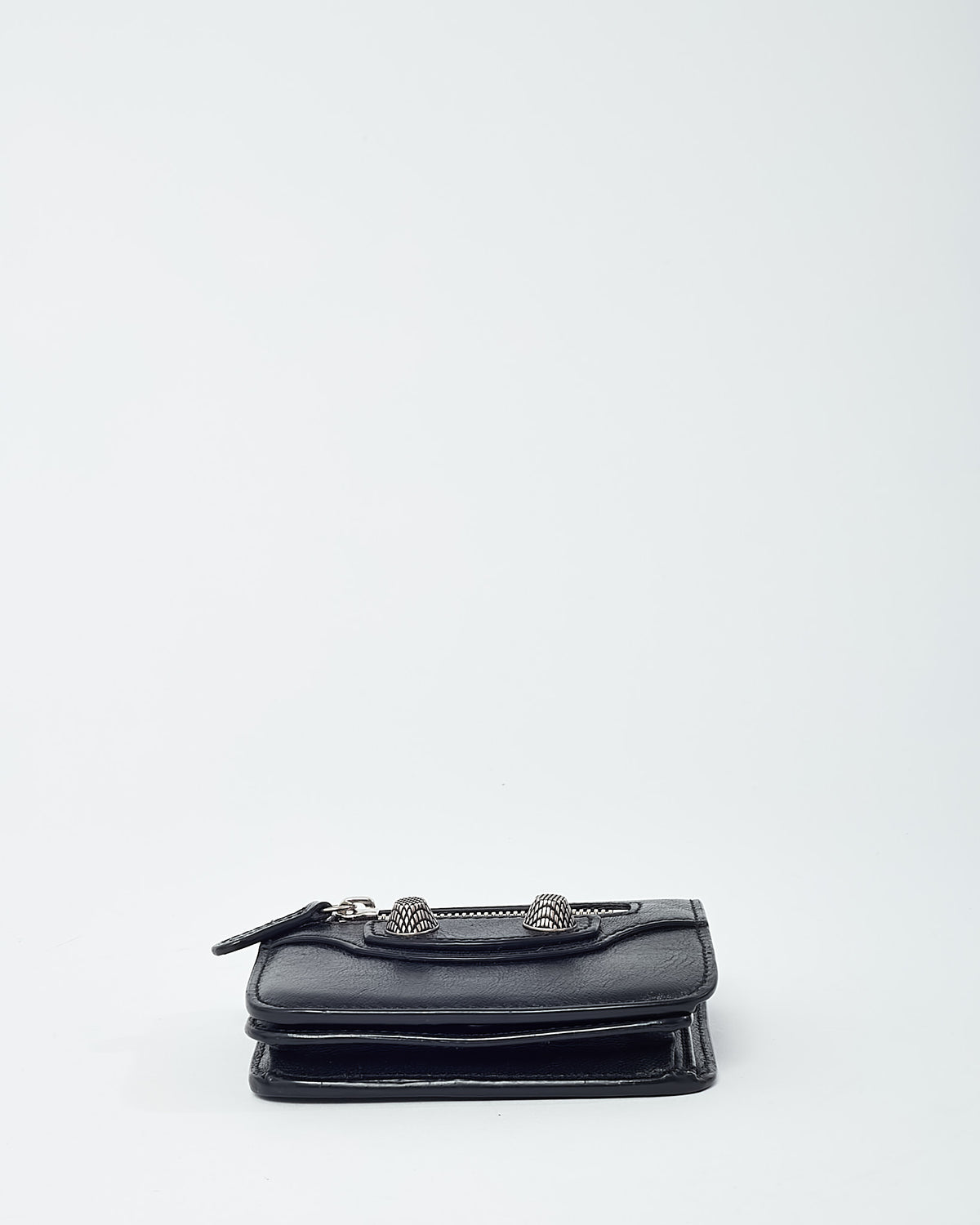 Balenciaga Black Agneau Arena Le Cagole Mini Coin Purse Wallet