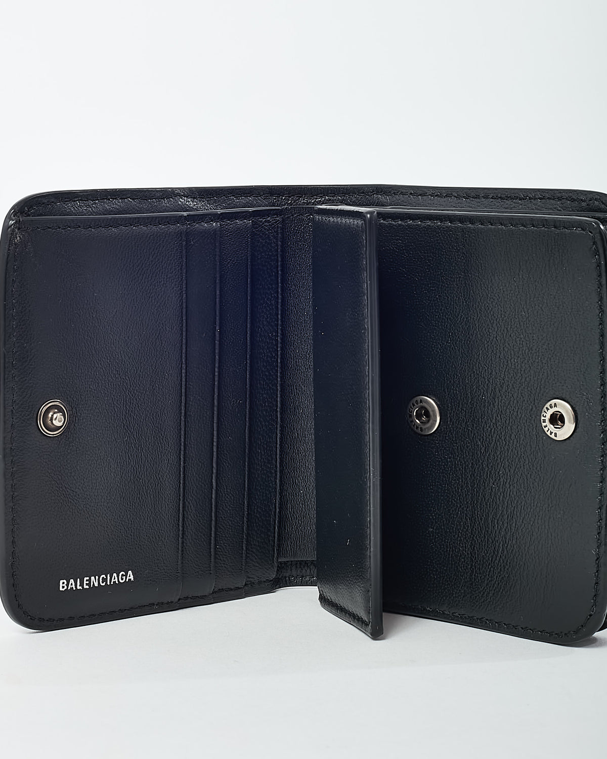 Balenciaga Black Agneau Arena Le Cagole Mini Coin Purse Wallet