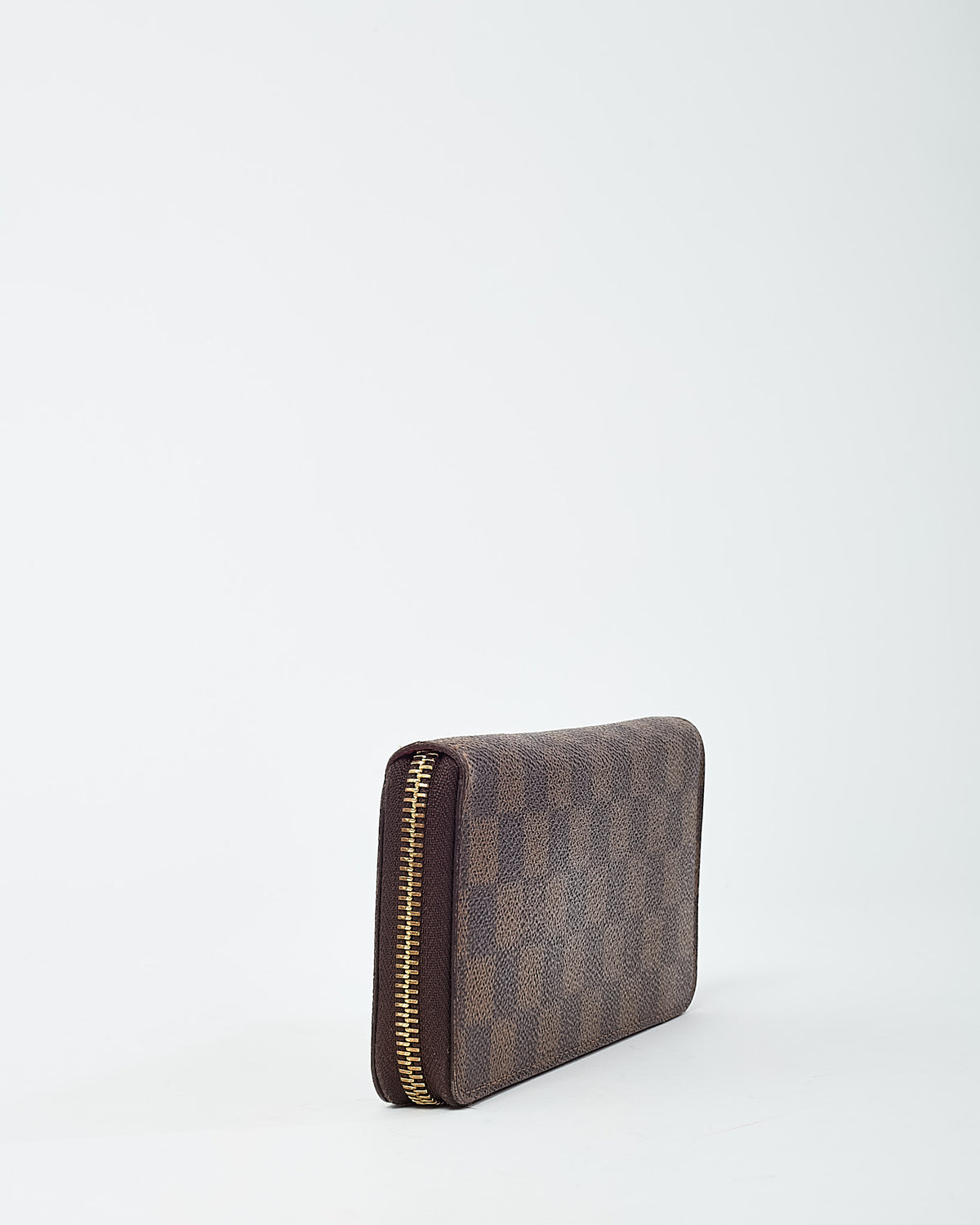 Louis Vuitton Damier Ebene Coated Canvas Red Interior Clemence Wallet