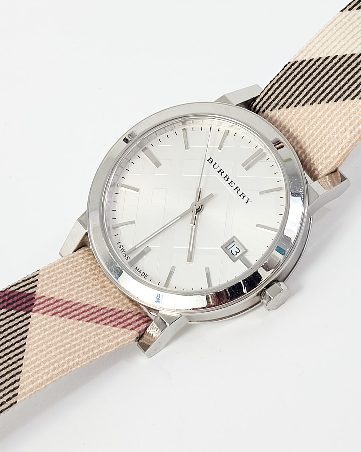 Burberry Stainless Steel and  Nova Check Canvas 38mm BU9022 Watch
