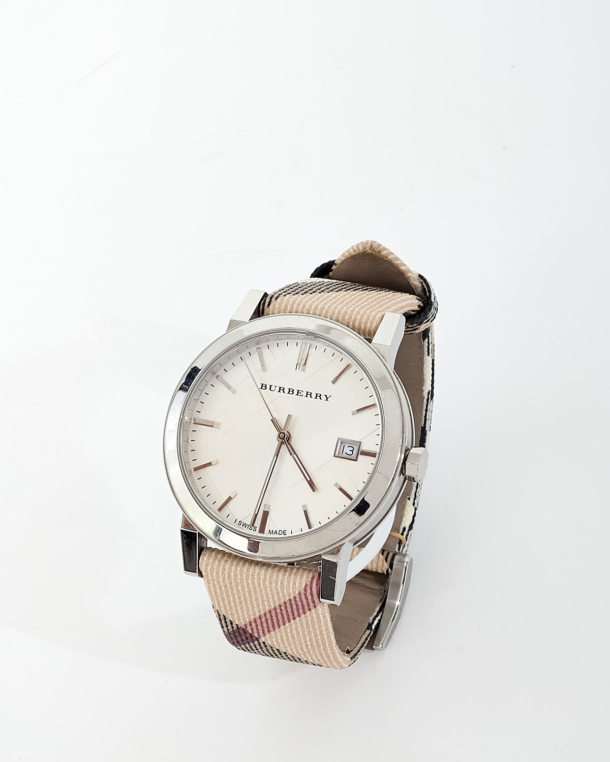 Burberry Stainless Steel and  Nova Check Canvas 38mm BU9022 Watch