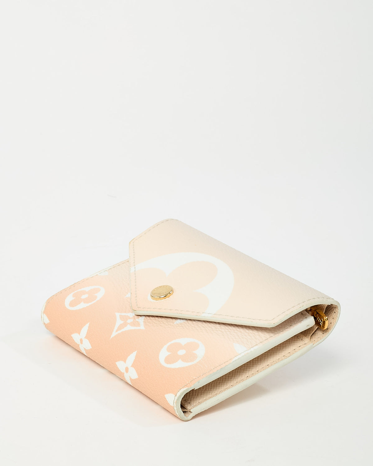 Louis Vuitton Beige and Cream Neutral Monogram By The Pool Coated Canvas Victorine Wallet