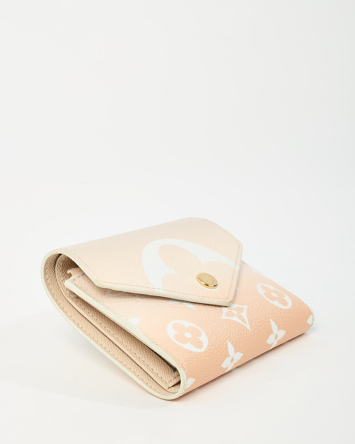 Louis Vuitton Beige and Cream Neutral Monogram By The Pool Coated Canvas Victorine Wallet