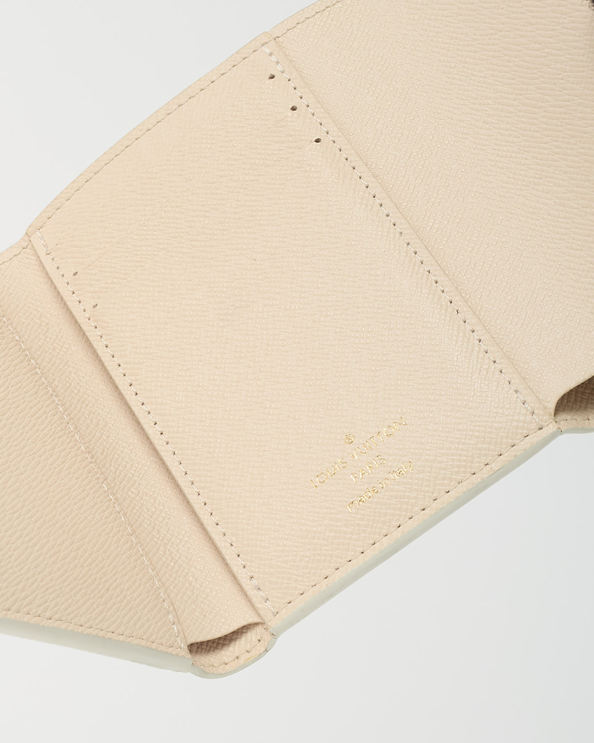 Louis Vuitton Beige and Cream Neutral Monogram By The Pool Coated Canvas Victorine Wallet