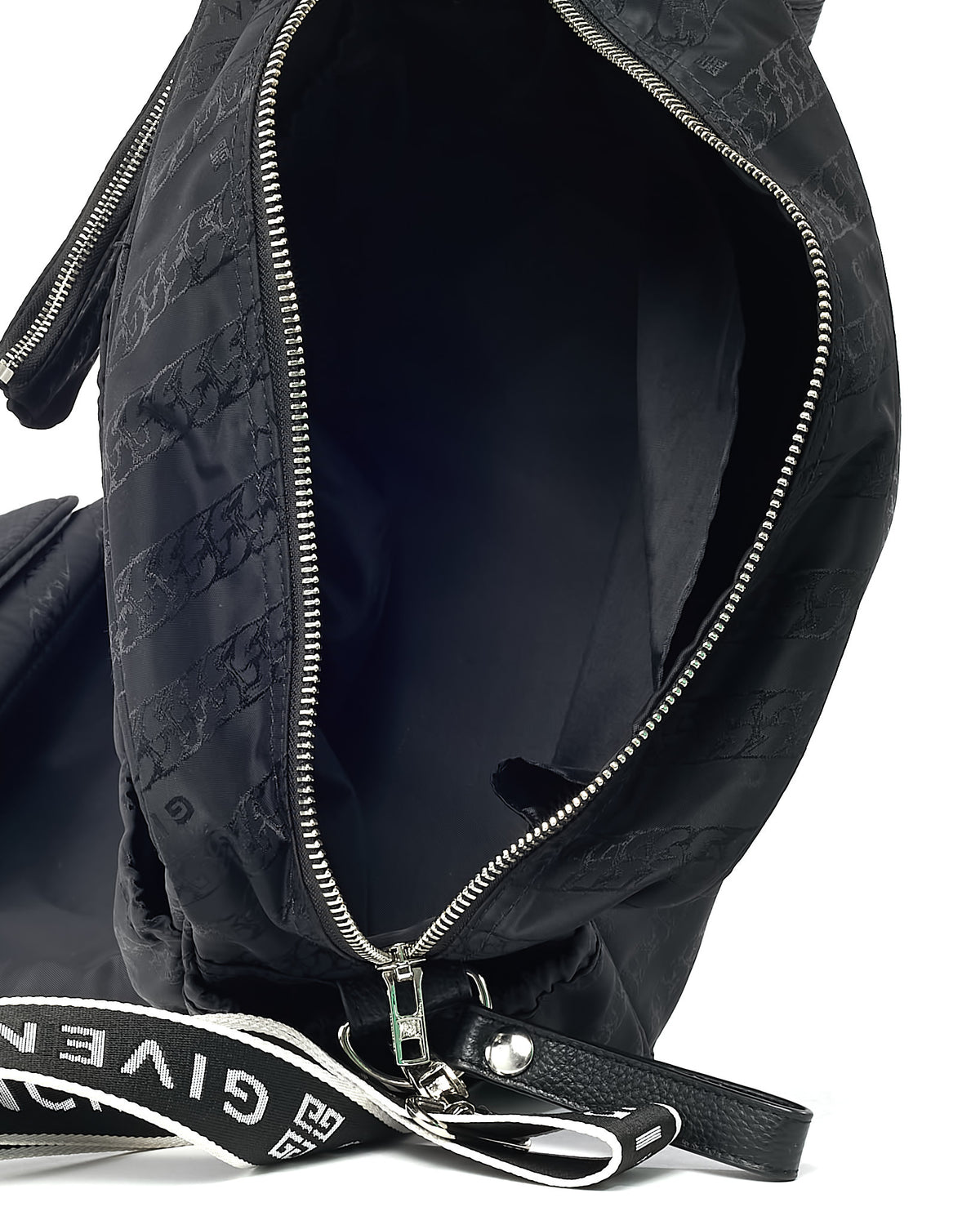 Givenchy Black & White Nylon Logo Diaper Bag