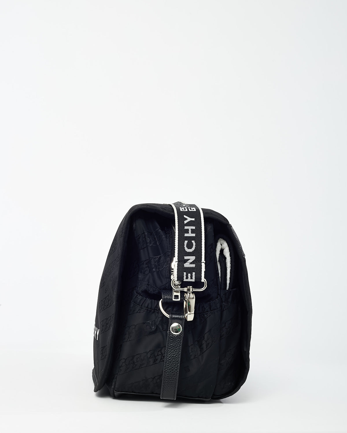 Givenchy Black & White Nylon Logo Diaper Bag