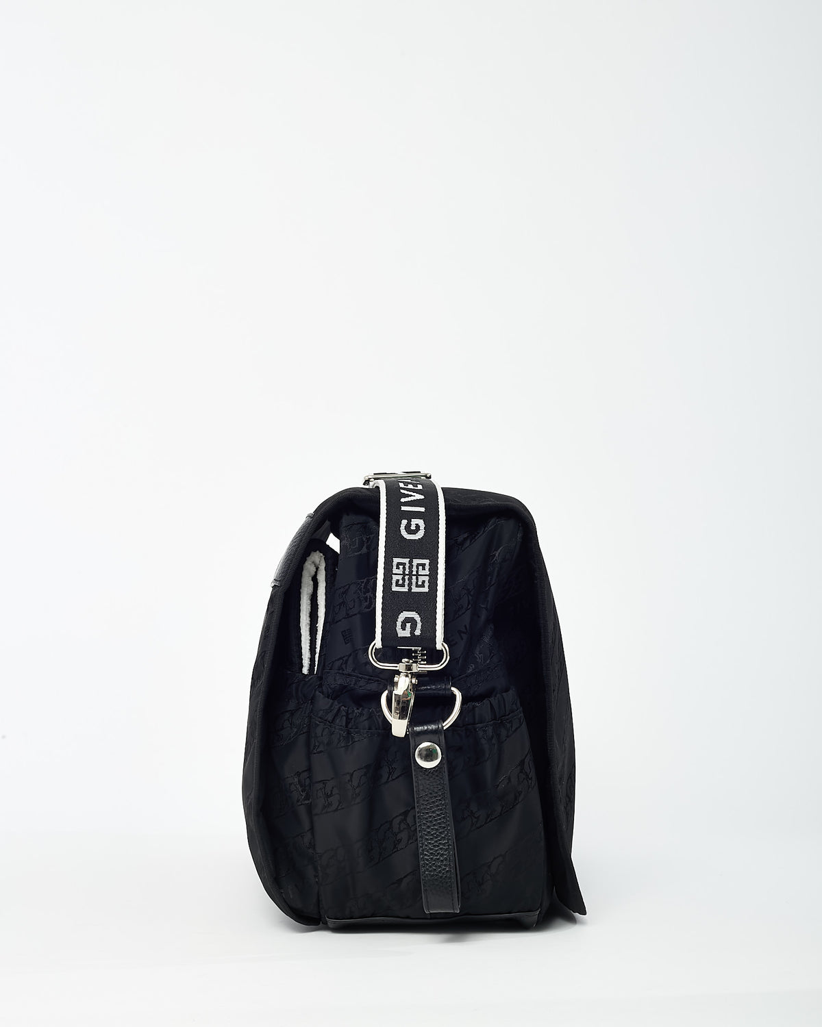 Givenchy Black & White Nylon Logo Diaper Bag