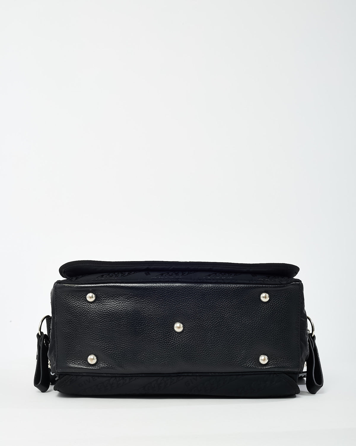 Givenchy Black & White Nylon Logo Diaper Bag