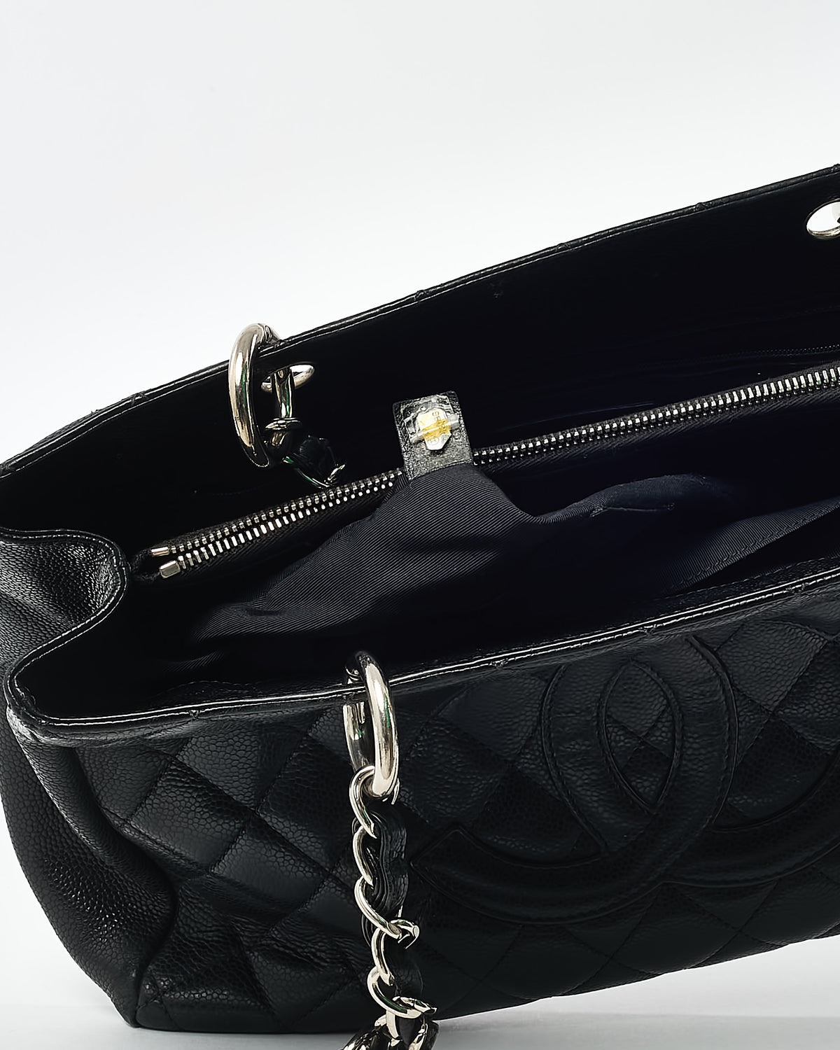 Chanel Black Caviar Leather GST Shoulder Bag SHW