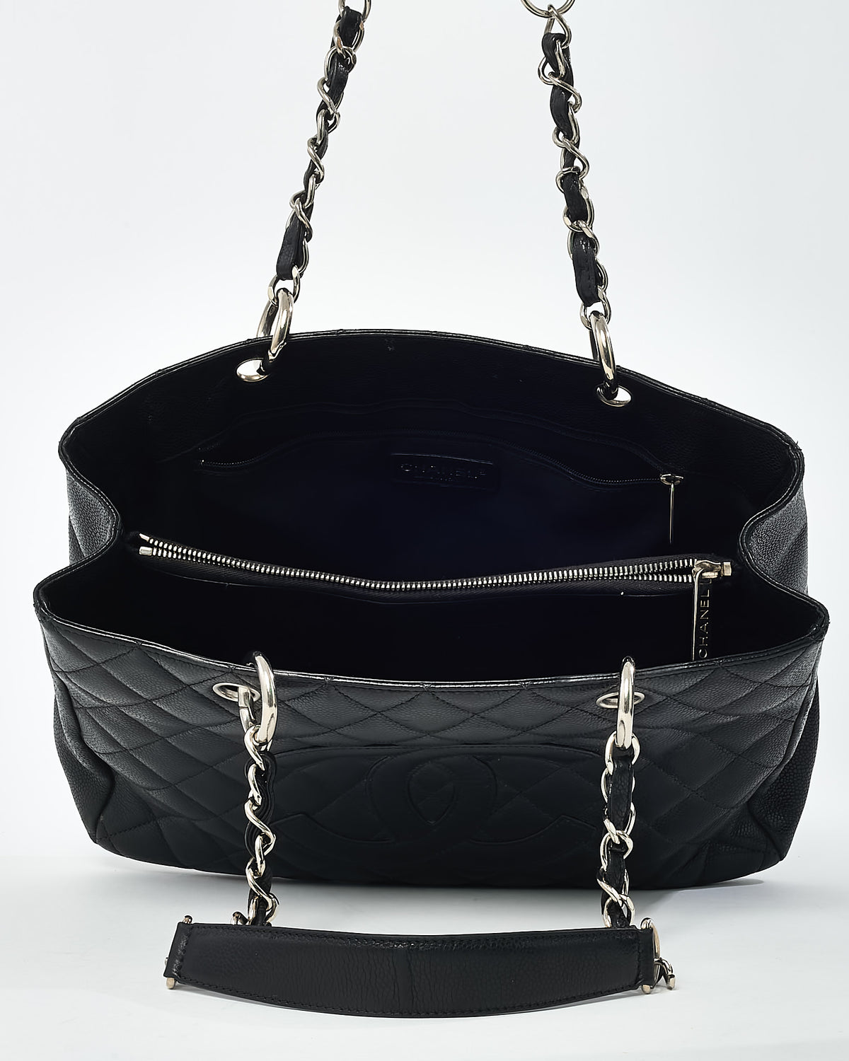 Chanel Black Caviar Leather GST Shoulder Bag SHW