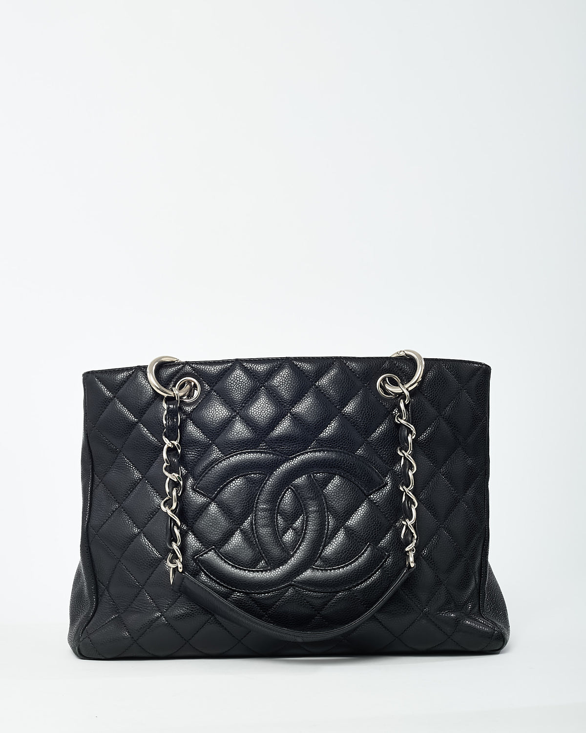 Chanel Black Caviar Leather GST Shoulder Bag SHW