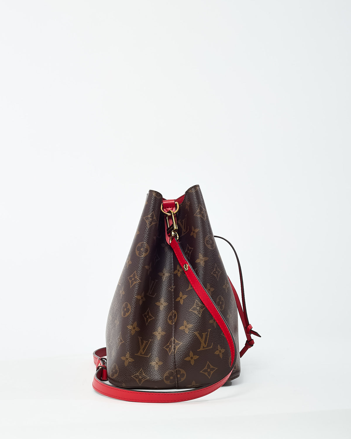 Louis Vuitton Monogram Canvas and Red NéoNoé MM Bucket Bag