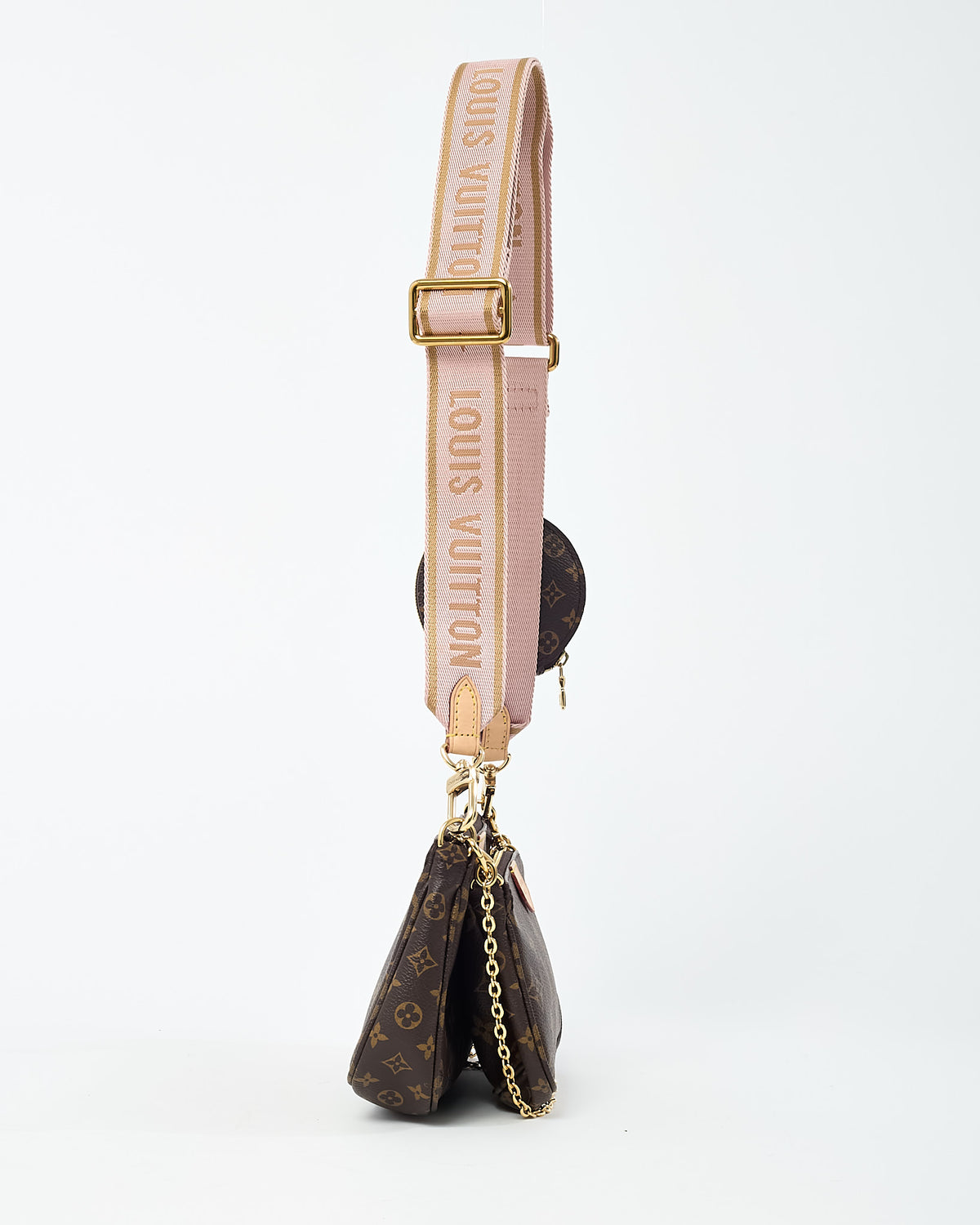 Louis Vuitton Monogram Coated Canvas Pink Multi Pochette Accessoires Crossbody Bag