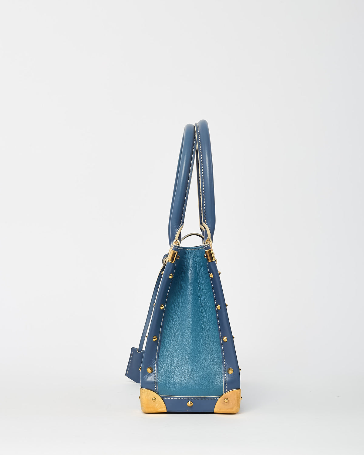 Louis Vuitton Blue Suhali Leather Le Fabuleux Top Handle Bag
