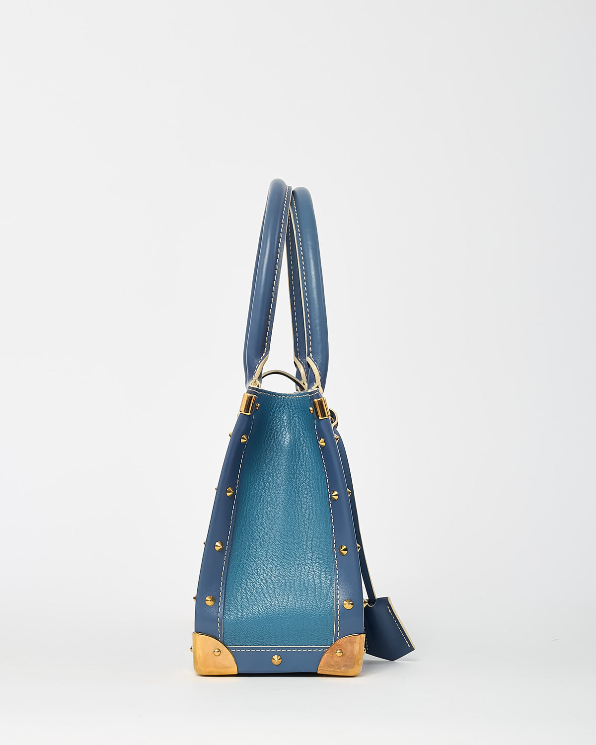 Louis Vuitton Blue Suhali Leather Le Fabuleux Top Handle Bag