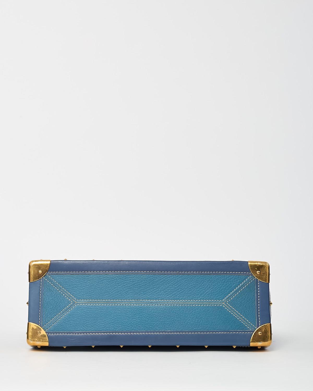Louis Vuitton Blue Suhali Leather Le Fabuleux Top Handle Bag