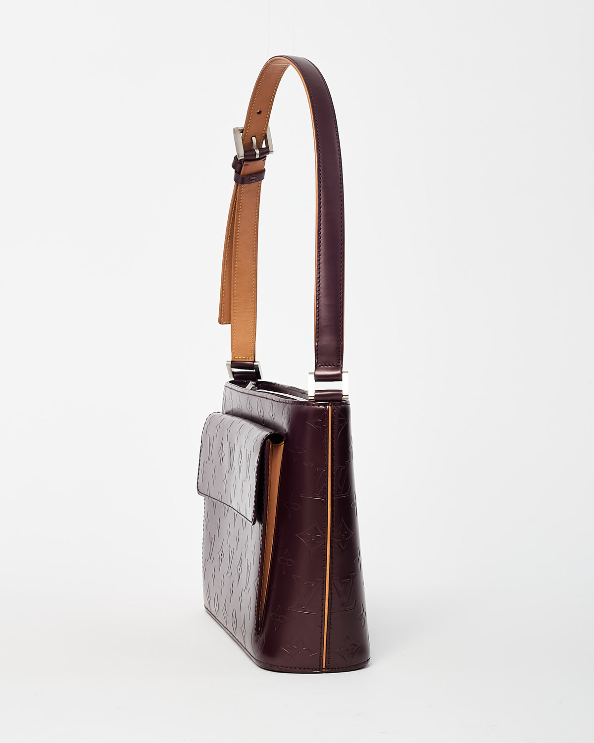 Louis Vuitton Purple Monogram Mat Vernis Leather Allston Shoulder Bag