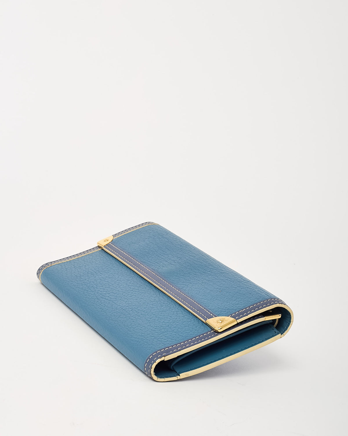 Louis Vuitton Blue Suhali Leather Porte Tresor International Wallet
