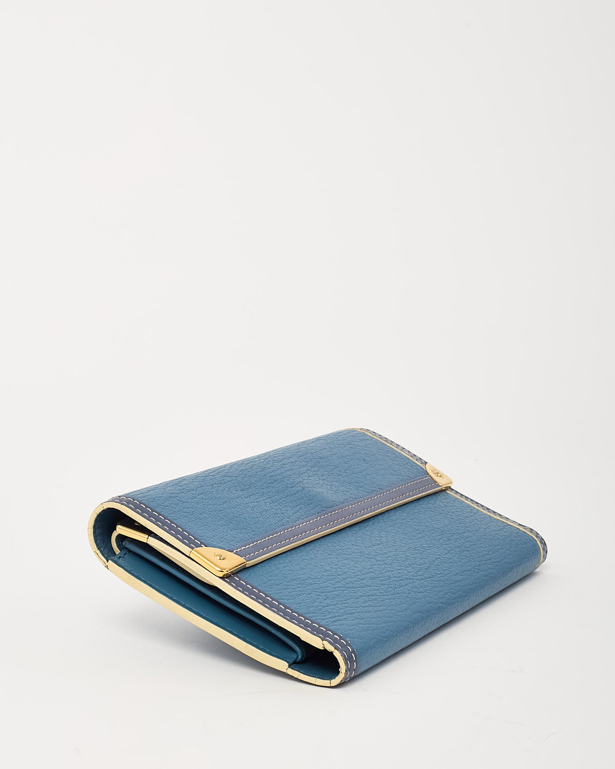 Louis Vuitton Blue Suhali Leather Porte Tresor International Wallet