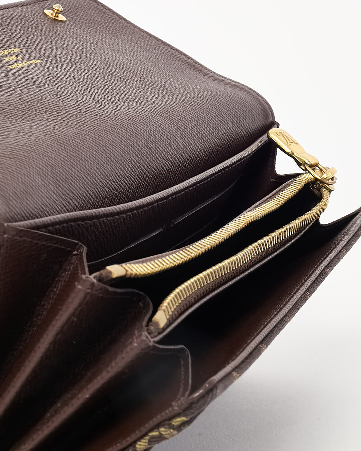 Louis Vuitton Brown Monogram Mini Lin Canvas Porte Tresor International Wallet