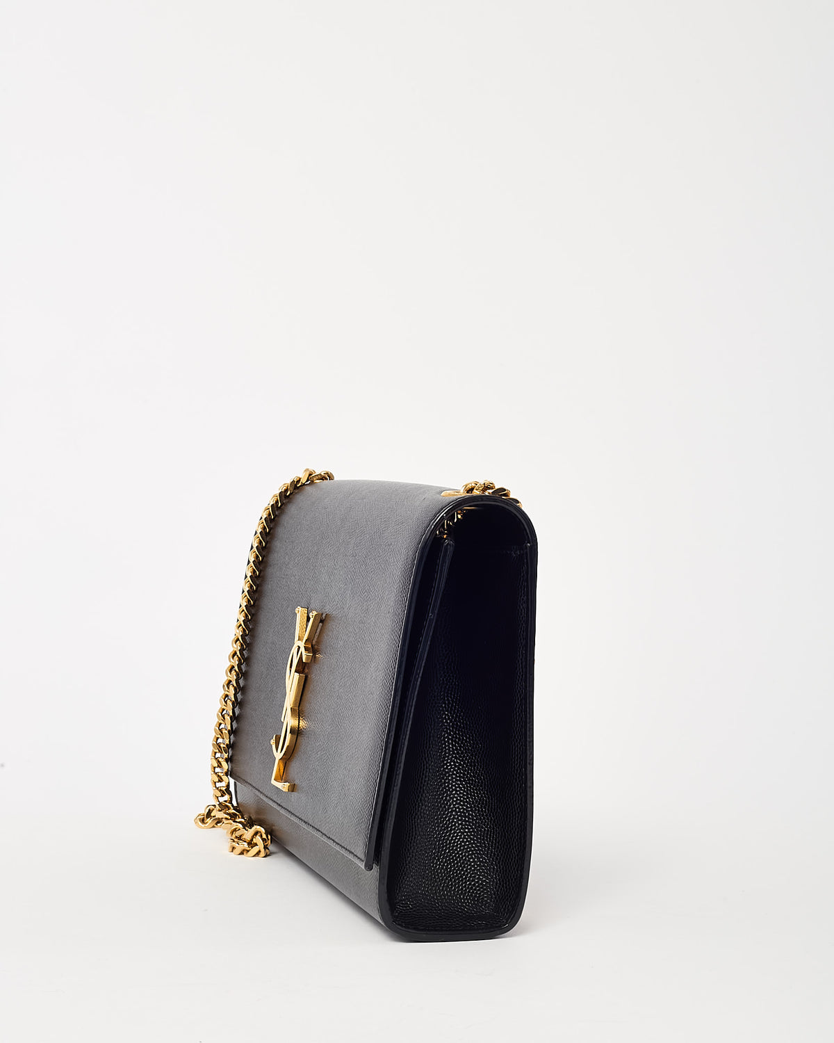 Saint Laurent Black Grain De Poudre Medium GHW YSL Kate Shoulder Bag