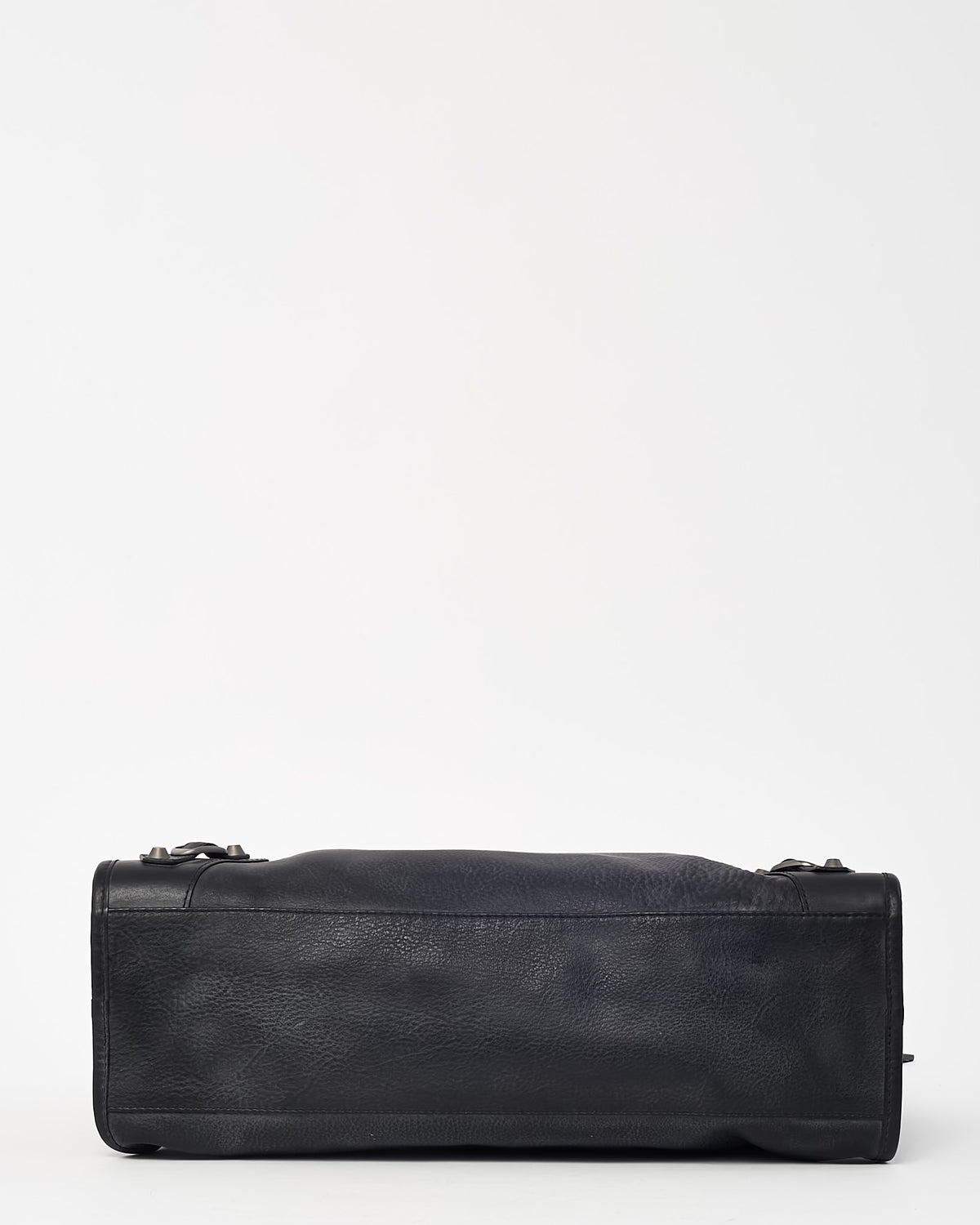 Balenciaga Distressed Black Calfskin Leather Medium Le City Bag