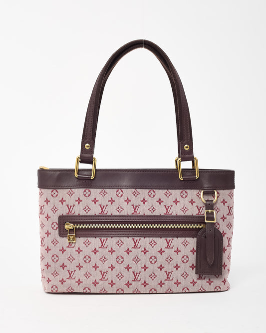 Louis Vuitton Pink and Red Monogram Mini Lin Canvas Lucille PM TST Shoulder Bag