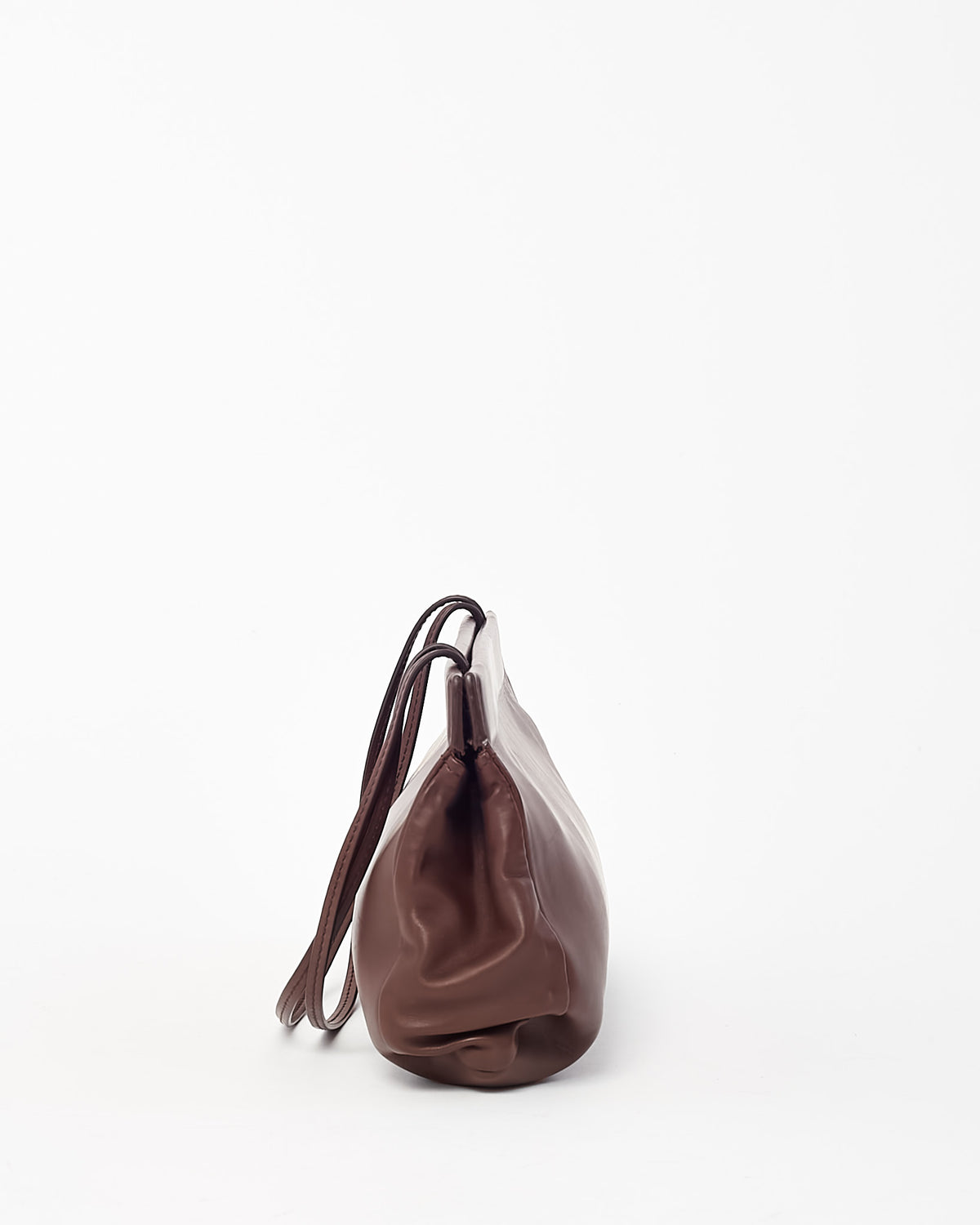 The Row Brown Calfskin Leather Abby Shoulder Bag