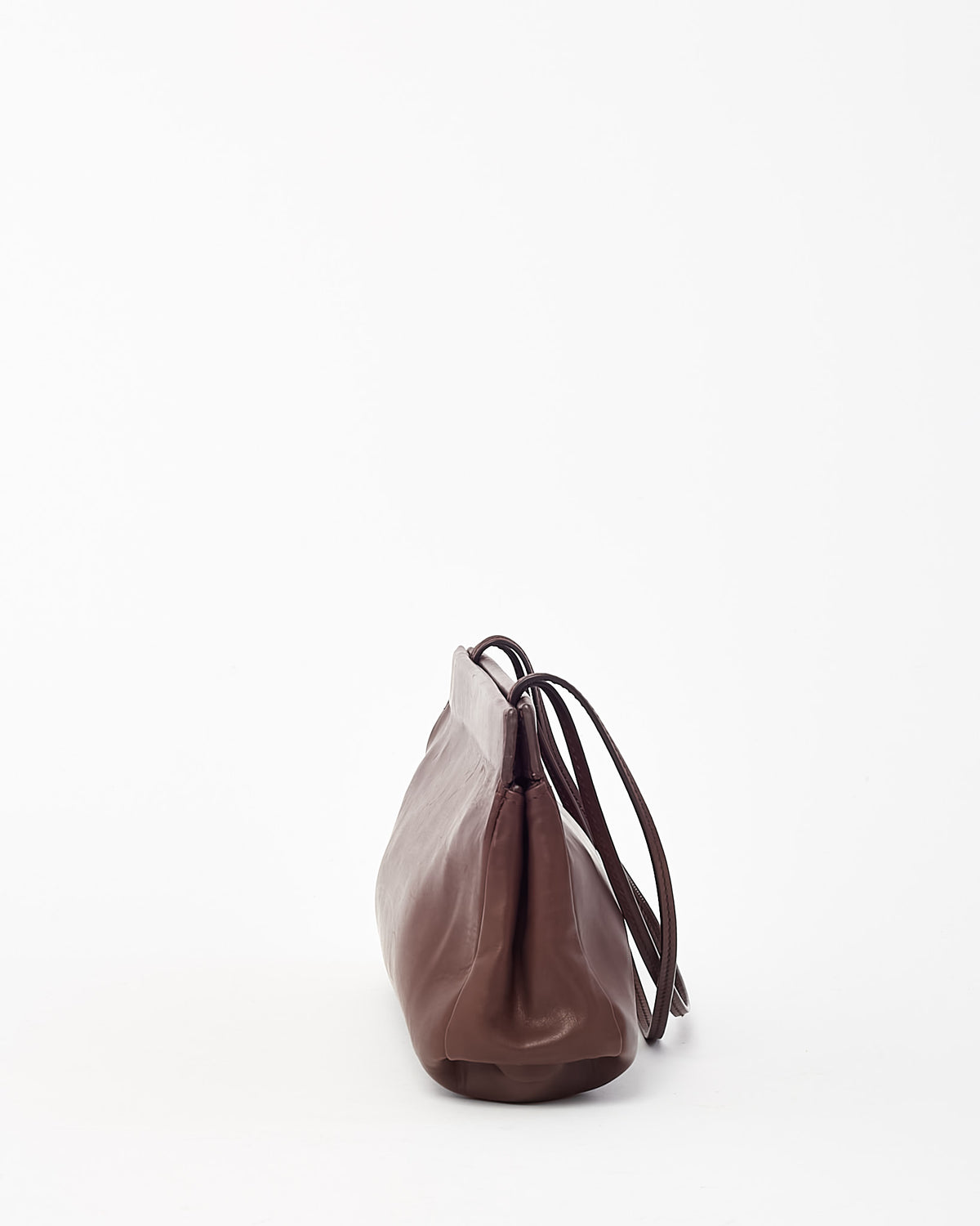 The Row Brown Calfskin Leather Abby Shoulder Bag
