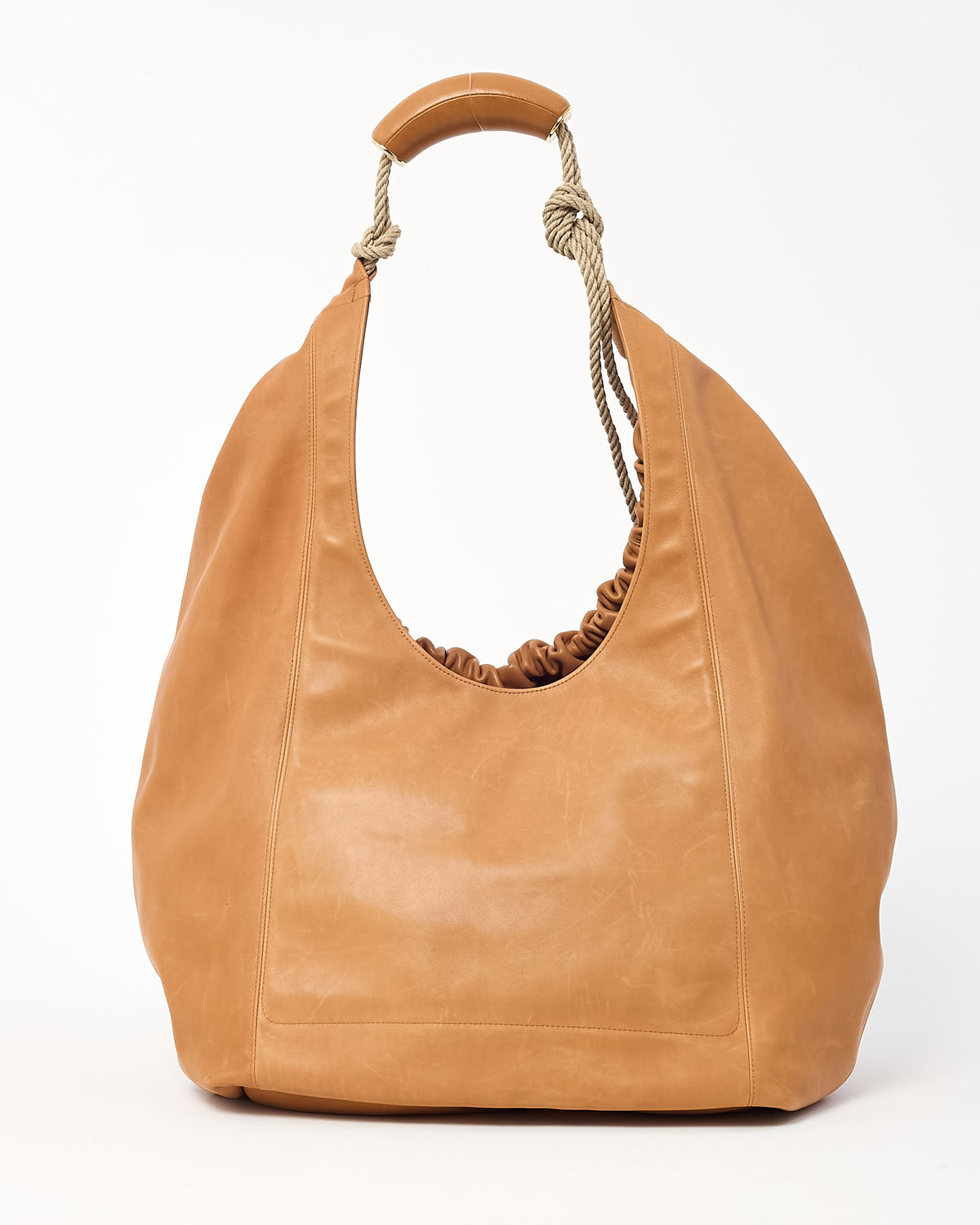 Loewe Tan (Oak) Nappa Leather Squeeze XL Shoulder Bag