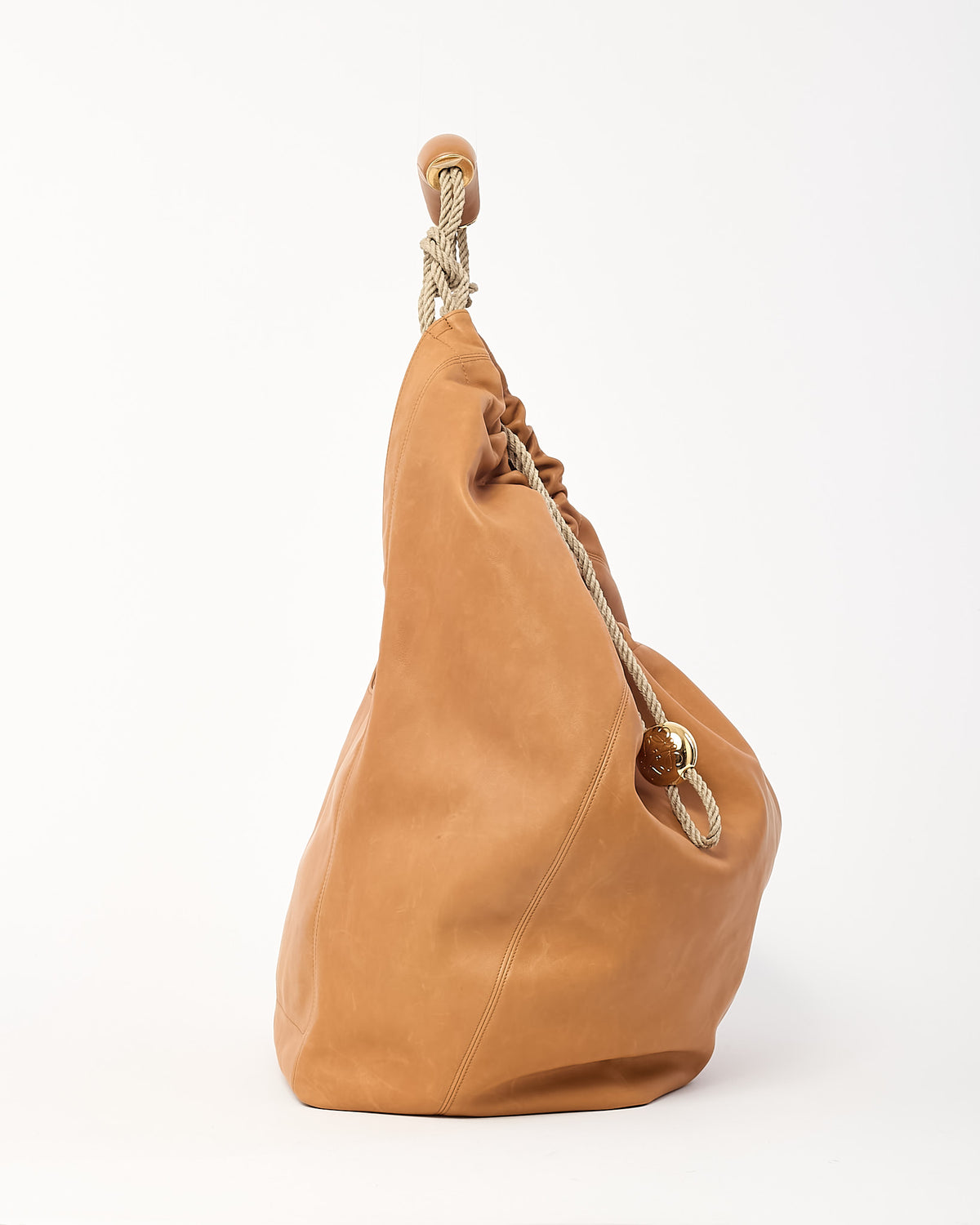 Loewe Tan (Oak) Nappa Leather Squeeze XL Shoulder Bag