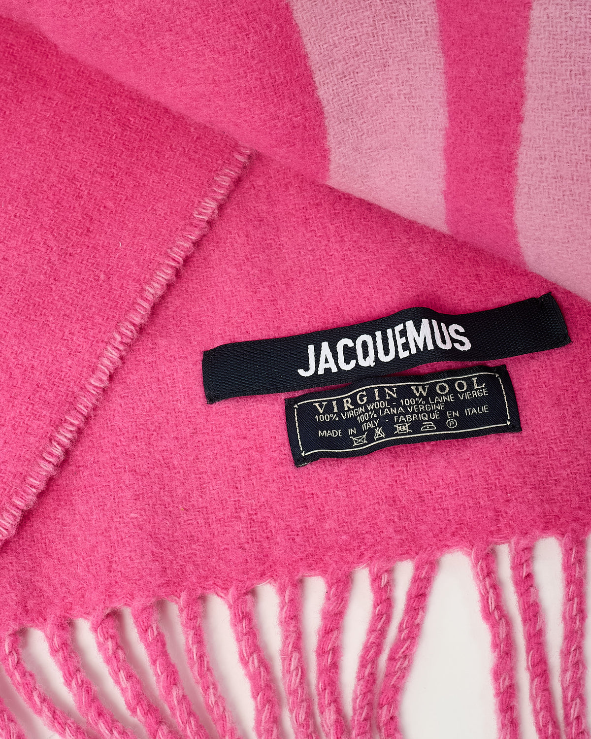 Jacquemus Pink Wool "L'écharpe Jacquemus Logo" Scarf