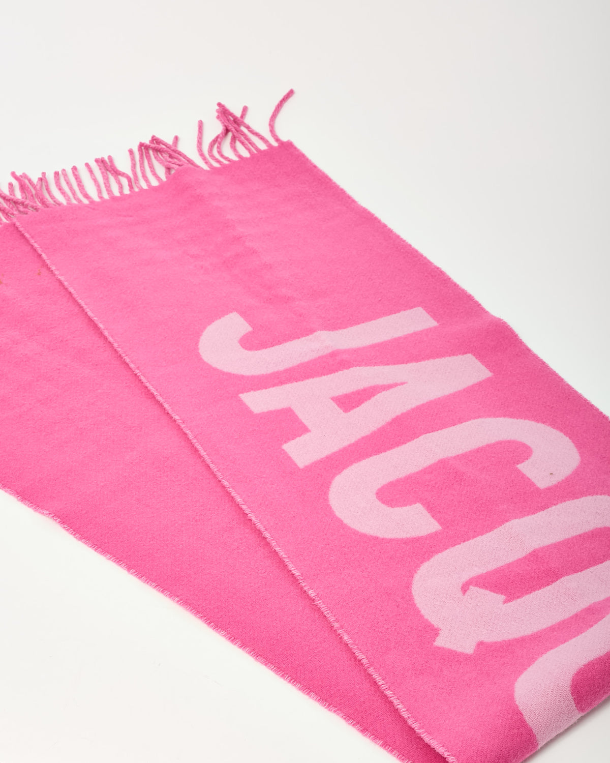 Jacquemus Pink Wool "L'écharpe Jacquemus Logo" Scarf