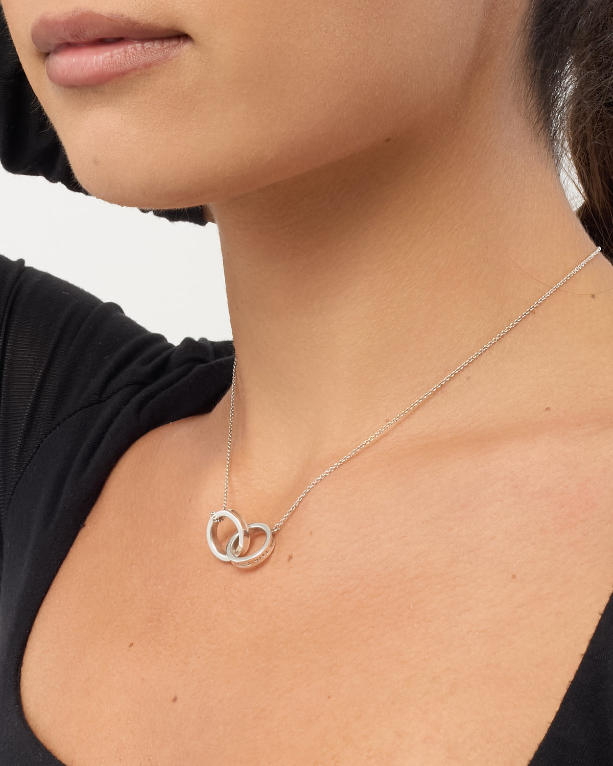 Tiffany & Co. Sterling Silver Interlocking Circles Pendant Necklace
