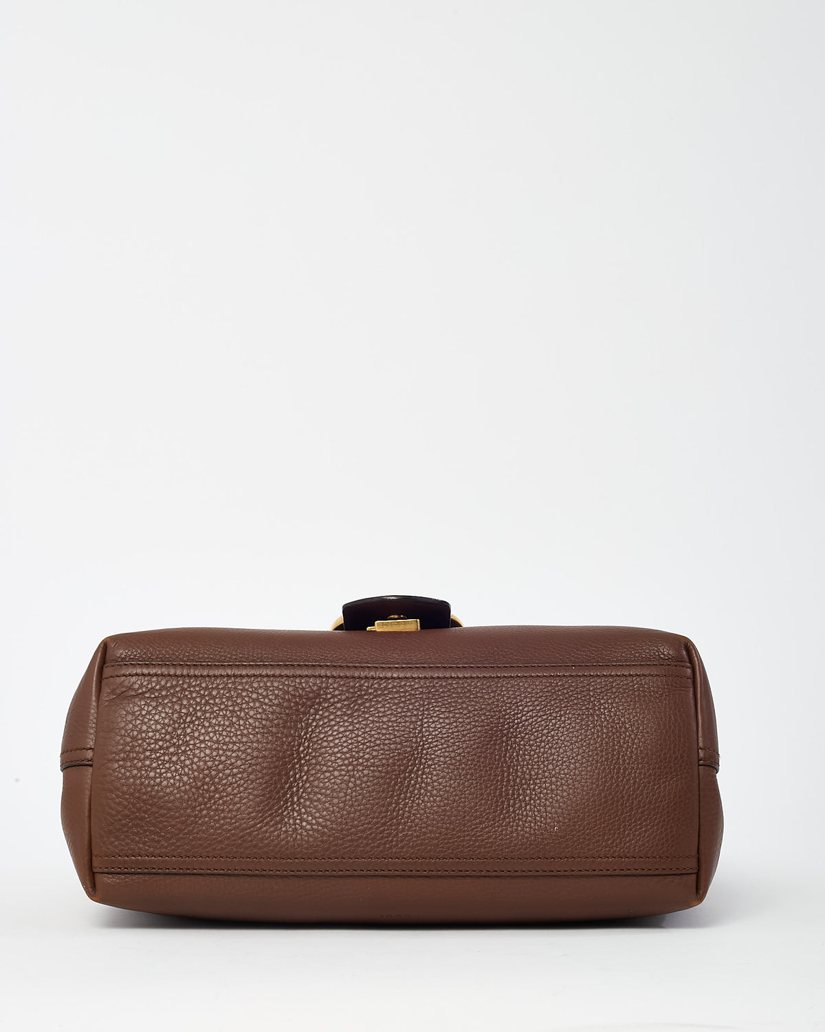 Gucci Brown Pebbled Leather GG Marmont Large Messenger Shoulder Bag