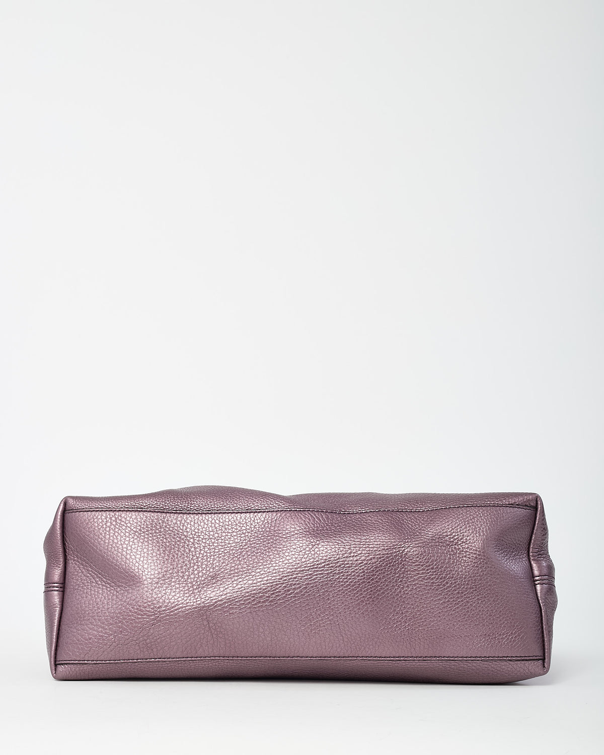 Gucci Metallic Purple Pebbled Leather GG Soho Chain Shoulder Bag