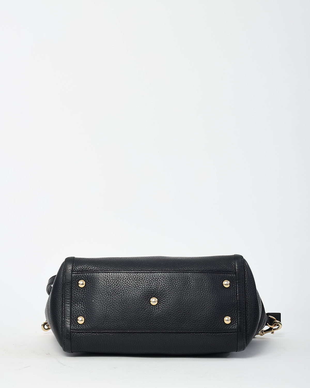 Gucci Black Leather Small Interlocking G Soho Cellarius 2Way Tote Bag