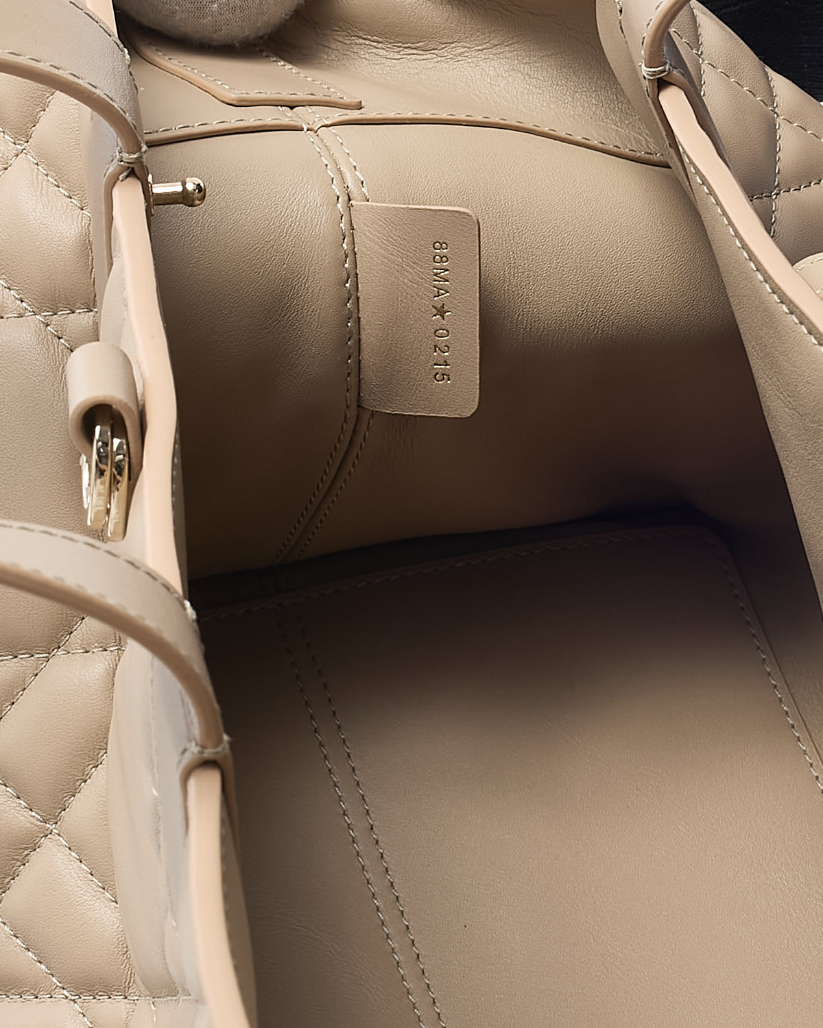 Dior Beige Macrocannage Calfskin Leather Medium Toujours Bag GHW