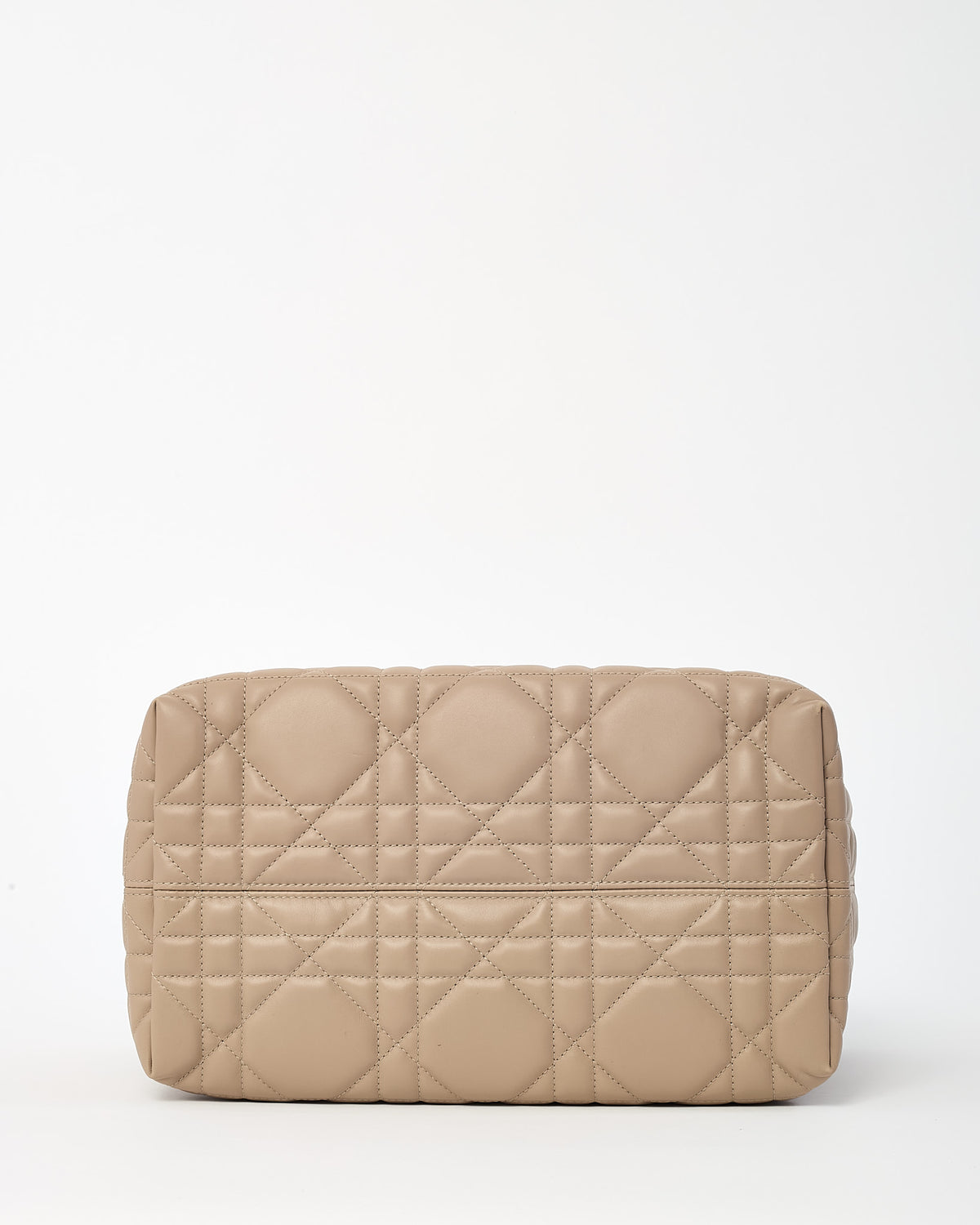 Dior Beige Macrocannage Calfskin Leather Medium Toujours Bag GHW