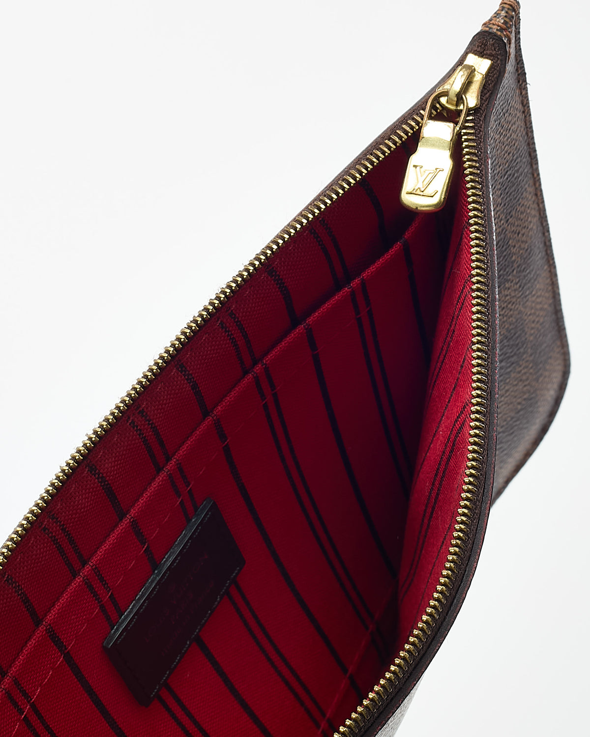 Louis Vuitton Damier Ebene Coated Canvas Neverfull Pouch