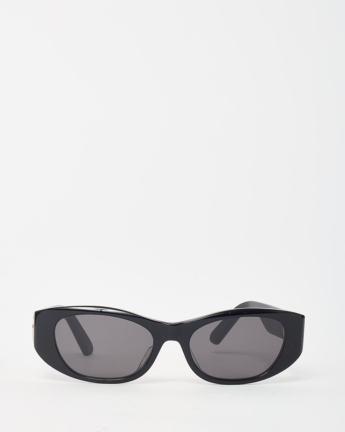 Dior Black Acetate 30Montaigne S9U Logo Oval Sunglasses