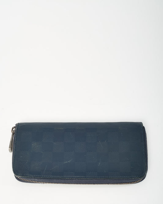 Louis Vuitton Navy Blue Damier Infini Leather Zippy Wallet