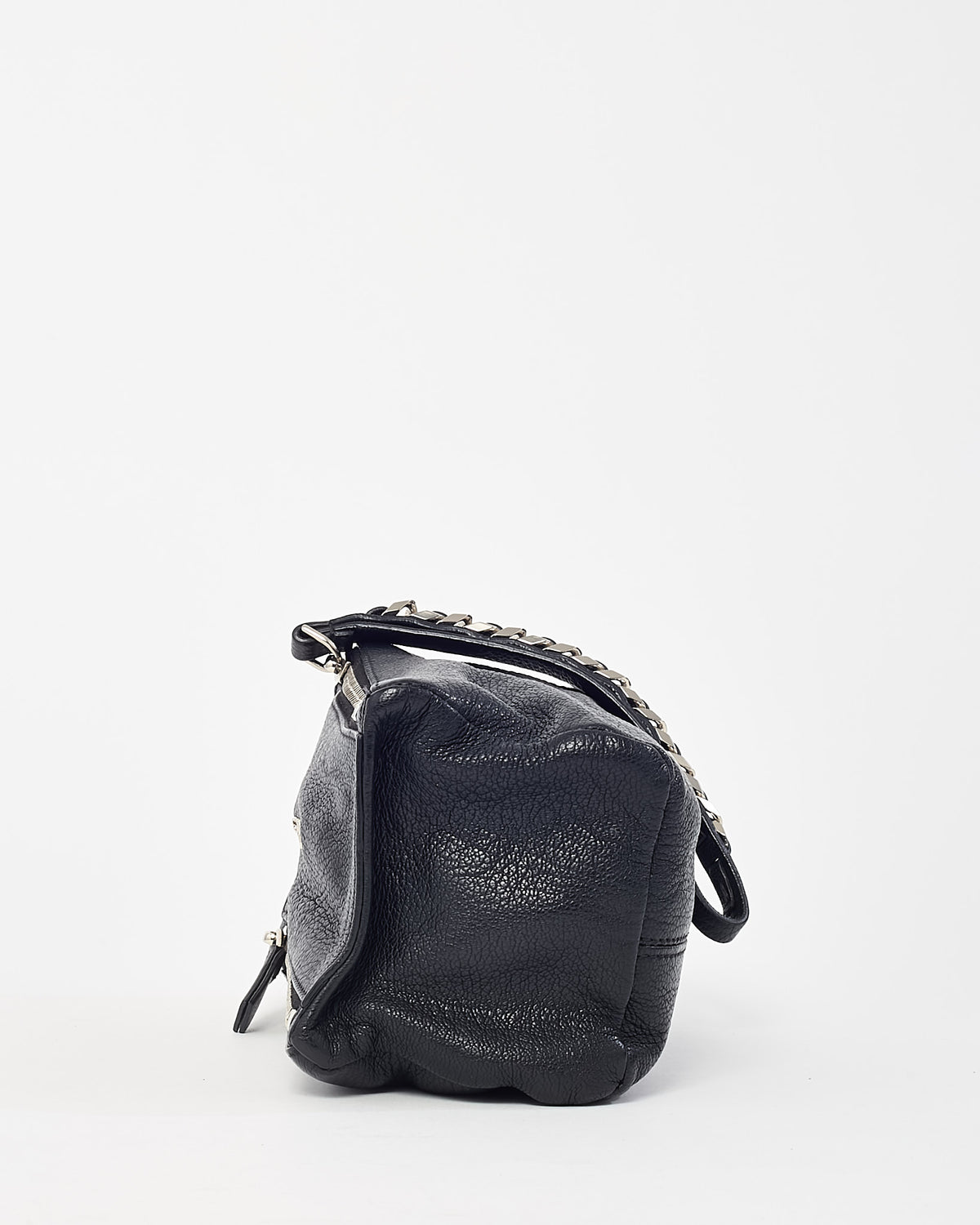 Givenchy Black Leather SHW Chain Detail Wristlet Pandora Pouch
