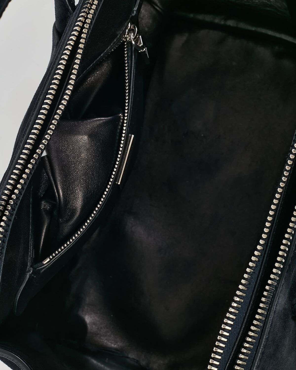 Prada Black Suede Twin Pocket Tote Bag with Strap